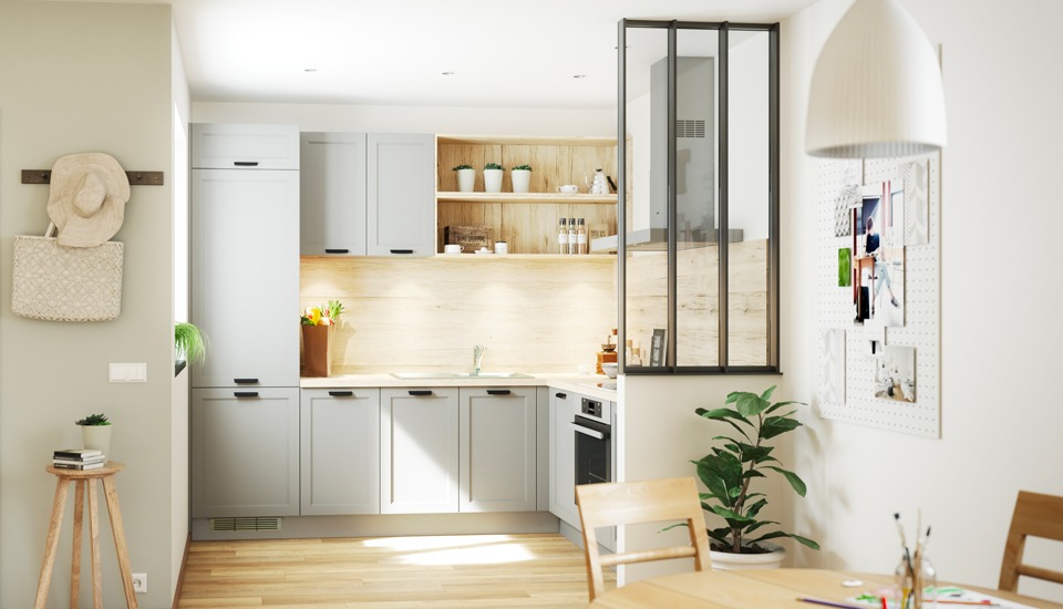 cocina en l con ventana - èggo