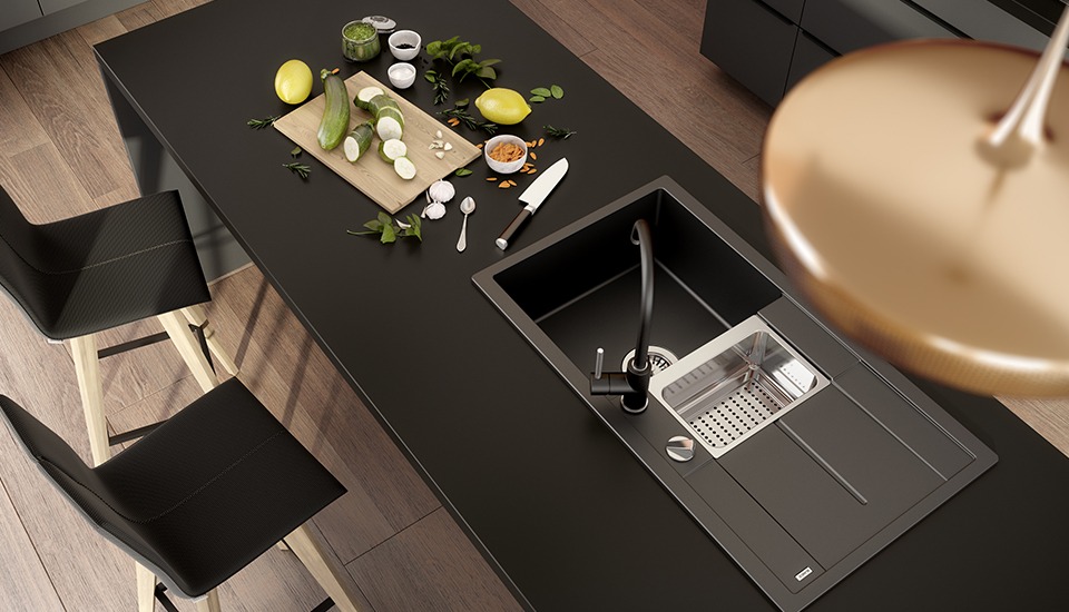 cocina en l con isla - èggo